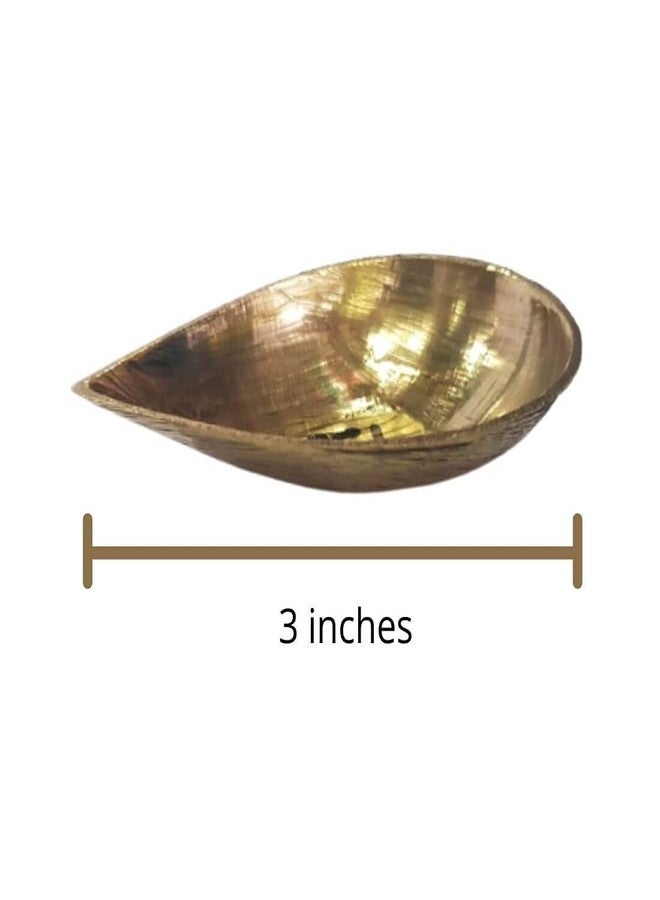 MAYAPURI 3 inches Handmade Pital Pradip, Pure Brass Diya/Pradeep for Daily Usage (Pack of 2) - Image 2